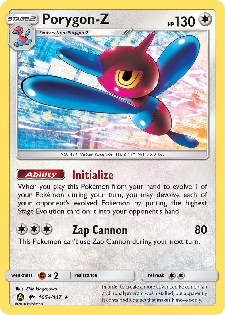 Burning Shadows Porygon-Z #105 Alternate Art Promo